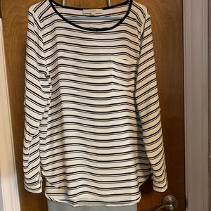 LOFT black and white striped blouse!